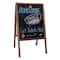 Flipside 42" x 24" Stained Black Chalkboard Marquee Easel